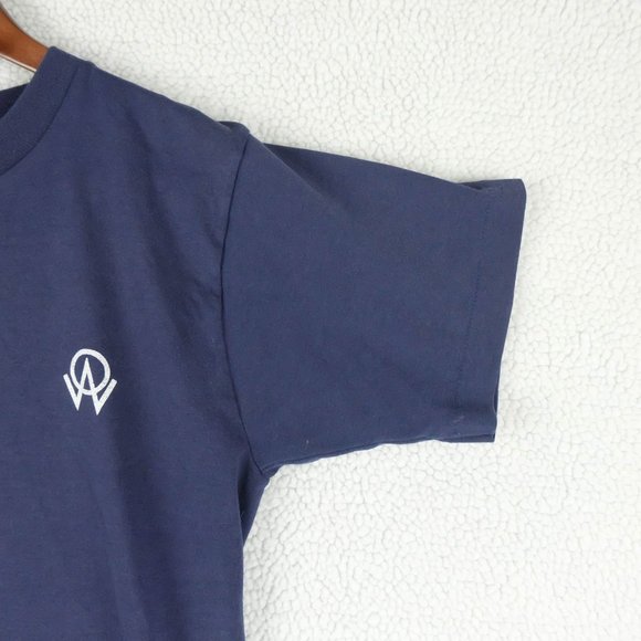 Screen Stars Best T Shirt Womens Medium Navy Blue Vintage Crew Short Sleeve 90s - Picture 4 of 9